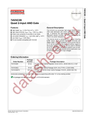 74VHC08MTCX_NL datasheet  